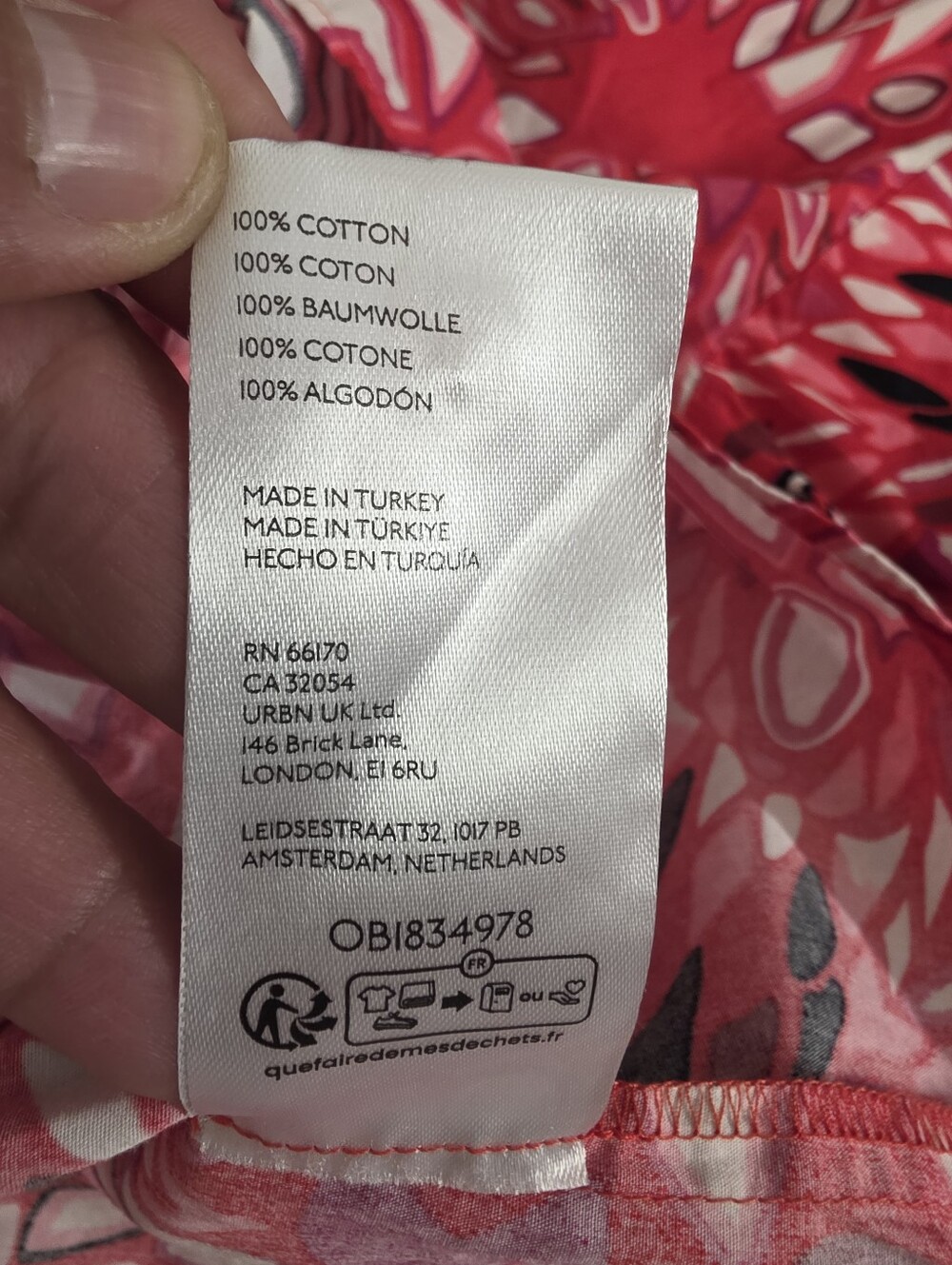 Maeve Anthropologie Bettina Tiered Shirt Dress Womens LARGE Red Pink Floral - Picture 8 of 11